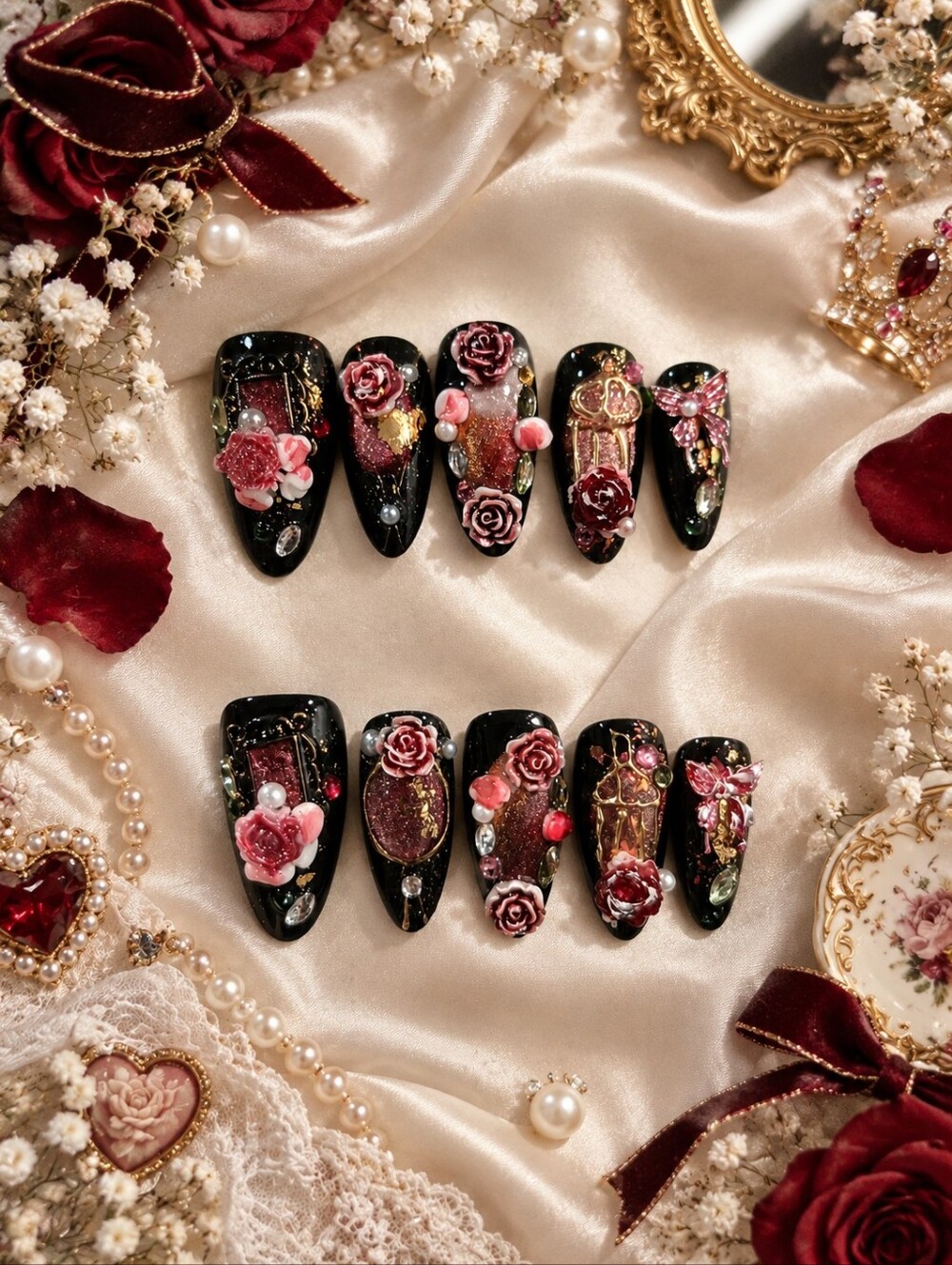 Wild Rose Press On Nails